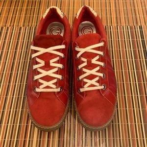COLE HAAN | G SERIES AA |RED LEATHER & SATIN SHOES
